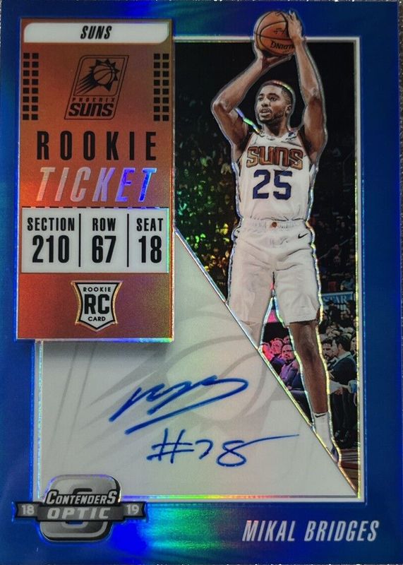Mikal Bridges 2018 Contenders Optic #130 Rookie Ticket Auto